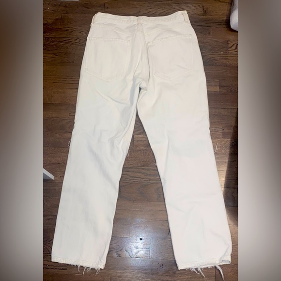 AGOLDE Riley White Frayed White Jeans - Picture 4 of 6